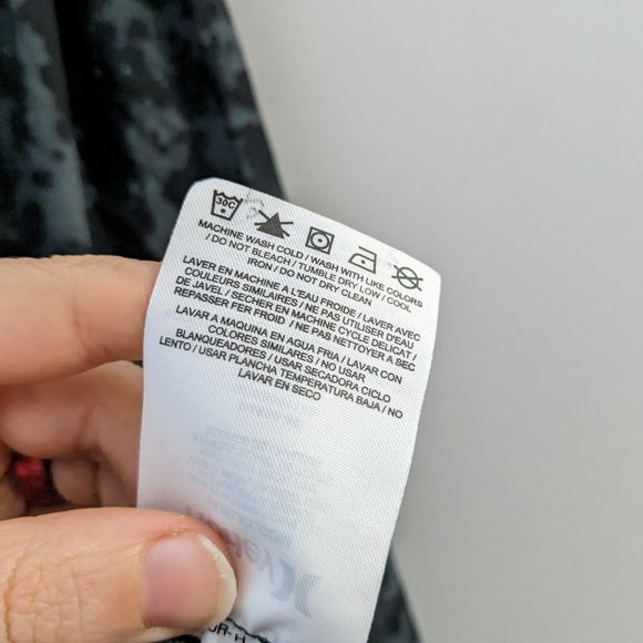 Hurley Marble Print Mesh Panel High Low Dress Black Grey Size XS - Picture 9 of 9